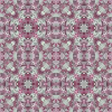 Pixel mosaic seamless pattern design, Repeat textile design. Fabric print Stock Illustration