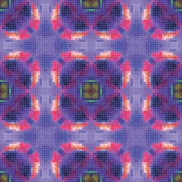 Pixel mosaic seamless pattern design, Repeat textile design. Fabric print Illustrazione stock
