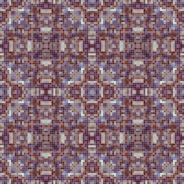 Pixel mosaic seamless pattern design, Repeat textile design. Fabric print Illustrazione stock
