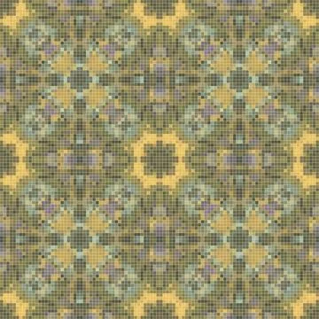 Pixel mosaic seamless pattern design, Repeat textile design. Fabric print Illustrazione stock