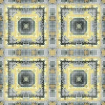 Pixel mosaic seamless pattern design, Repeat textile design. Fabric print Stock Illustration