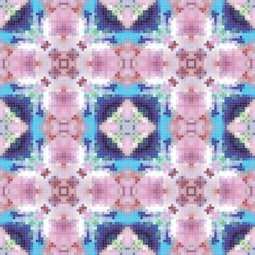 Pixel mosaic seamless pattern design, Repeat textile design, Surface design. Illustrazione stock