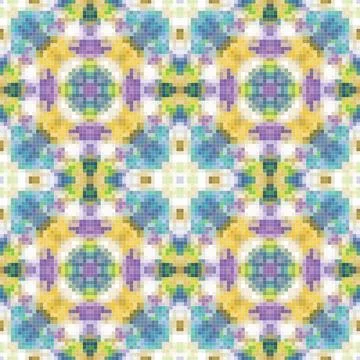 Pixel mosaic seamless pattern design, Repeat textile design, Surface design. Stock Illustration