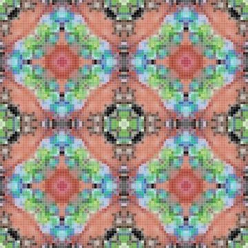 Pixel mosaic seamless pattern design, Repeat textile design, Surface design. Illustrazione stock