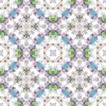 Pixel mosaic seamless pattern design, Repeat textile design, Surface design. Illustrazione stock