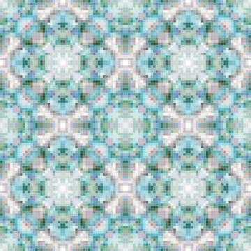 Pixel mosaic seamless pattern design, Repeat textile design, Surface design. Illustrazione stock