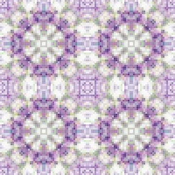 Pixel mosaic seamless pattern design, Repeat textile design, Surface design. Illustrazione stock