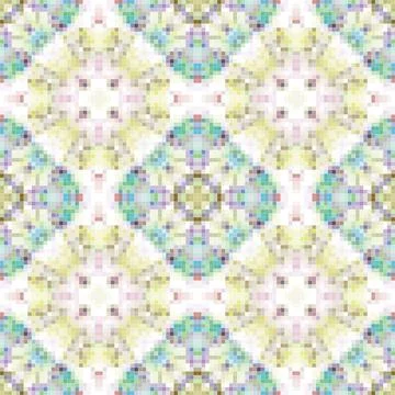 Pixel mosaic seamless pattern design, Repeat textile design, Surface design. Illustrazione stock