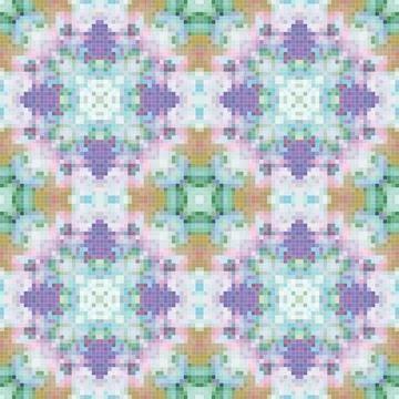 Pixel mosaic seamless pattern design, Repeat textile design, Surface design. Illustrazione stock