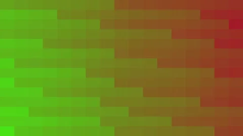 Pixel mosaic solid red green background multi color geometric square shape art 库存影片 297423523