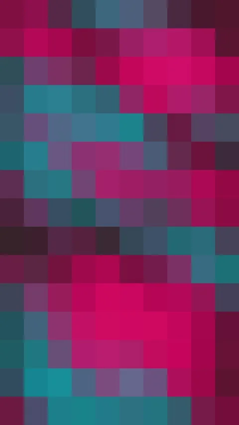 Pixel Mosaic Teal Blue Red Multi Color Geometric Square Pattern Seamless Loop Stock Footage 310347644