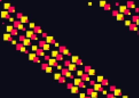 Pixel Neon Squares Diagonal Stream Pattern Illustration Stock Illustration