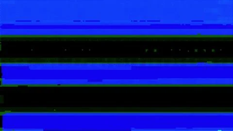 Pixel noise computer glitch blue static stripes Stock Illustration