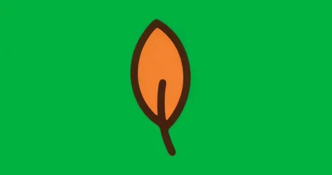 Pixel noise flickering stylized leaf icon then restoring clear leaf icon on Stock Footage 317450499