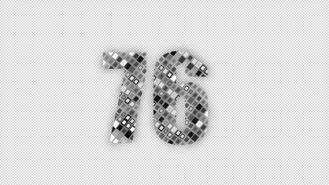 Pixel number 76 with alpha channel, numerology, number seventy six Видео 286020522