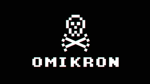 Pixel omikron Glitch Modern Animation On Black Background. Stock Footage 166677552
