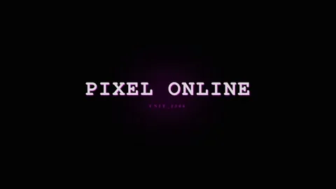 Pixel Online Text Animation - Digital Glitch Effect with Neon Glow Stock Footage 331568181