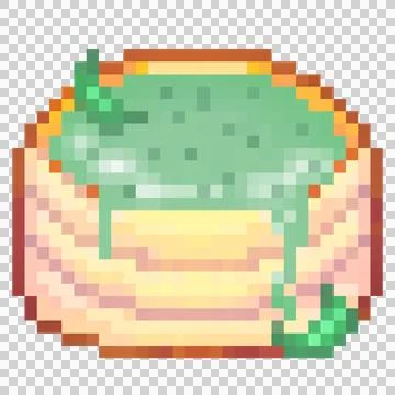 Pixel Pancakes: Stack of Sweetness Stock Illustration