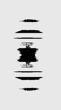 Pixel pattern 8-bit glitch black artifacts white Stock Illustration