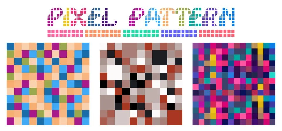 Pixel pattern abstract mosaic background for website, card, poster Stock-Illustration