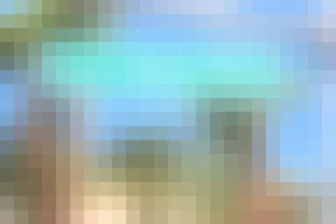 Pixel pattern background - beach colors grid blur texture. Stock Illustration