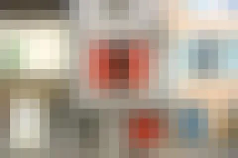 Pixel pattern background - pastel color grid blur texture. Stock Photos