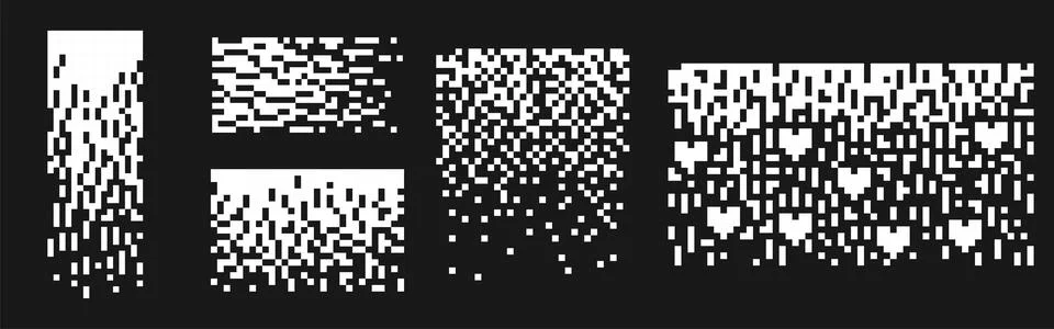 Pixel pattern cube textures Illustrazione stock