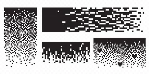 Pixel pattern cube textures Stockillustratie