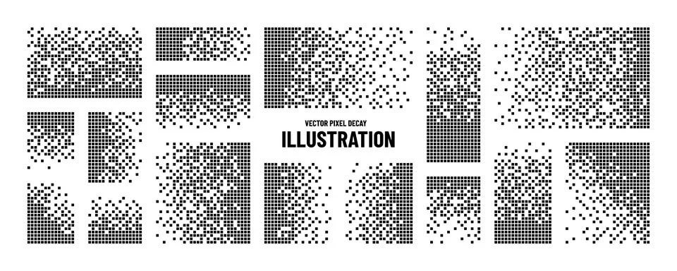 Pixel pattern. Digital dot texture. Abstract halftone geometric art design... Stock Illustration