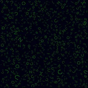 Pixel pattern made of scattered letters in minimalist style. Retro digital 库存插图