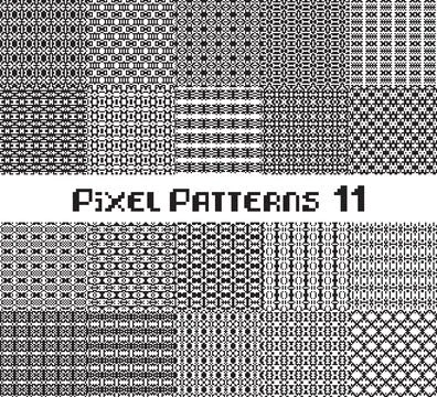 Pixel pattern seamless, black and white color. Patterns set in retro design. Illustrazione stock