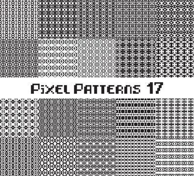 Pixel pattern seamless, black and white color. Patterns set in retro design. Illustrazione stock