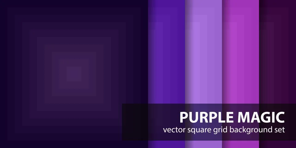 Pixel pattern set Purple Magic. Vector seamless pixel art backgrounds 스톡 일러스트