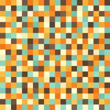 Pixel pattern. Vector seamless retro pixel art background 库存插图