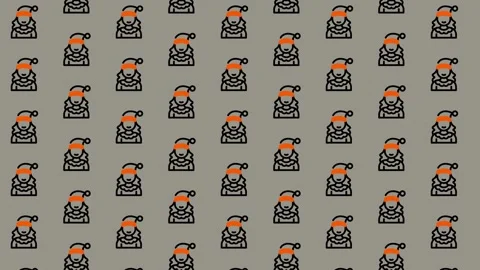 Pixel People Pattern - A Retro-Inspired Animated Background. Video stock 325381484