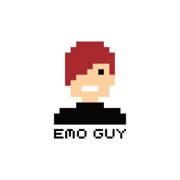Pixel people theme avatar guy Stock-Illustration