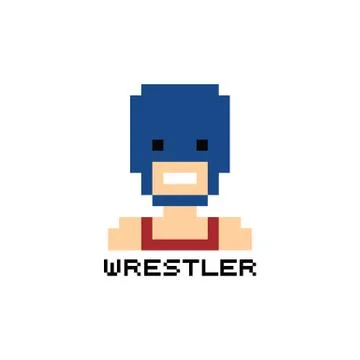 Pixel people theme avatar guy Ilustración de archivo