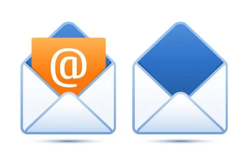Pixel perfect email icons Stock Illustration