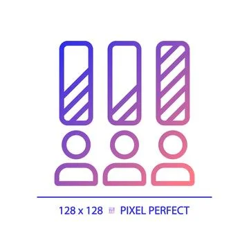 Pixel perfect gradient candidate ranking Stock Illustration