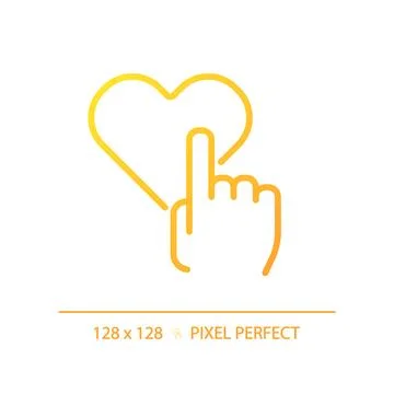Like pixel perfect gradient linear vector icon Ilustração Stock