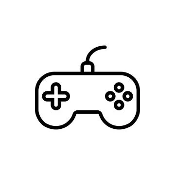 Pixel perfect thin line icon of a game controller. Editable stroke vector 스톡 일러스트