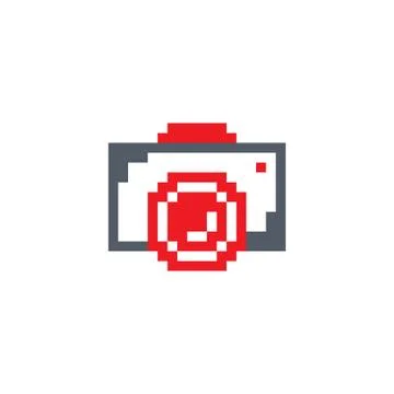 Pixel photography theme logotype Ilustración de archivo