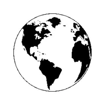 Pixel planet Stock Illustration