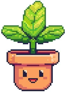 Pixel Plant Stock Illustration