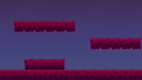 Pixel platform game level scrolling scene Stock Footage 331232496