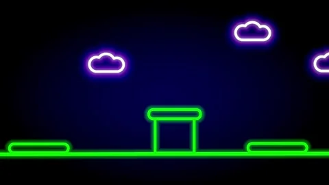 Pixel Platform Game Scene Stock Footage 335632751