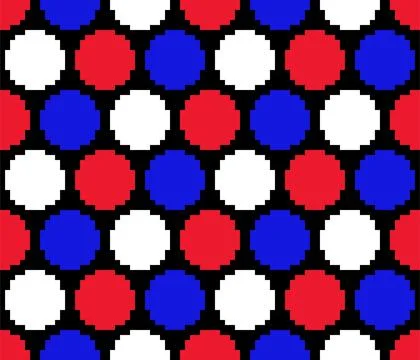 Pixel Polka Dot Geometric Seamless Pattern 스톡 일러스트