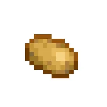 Pixel potato image. Vector illustration for retro games. Иллюстрация