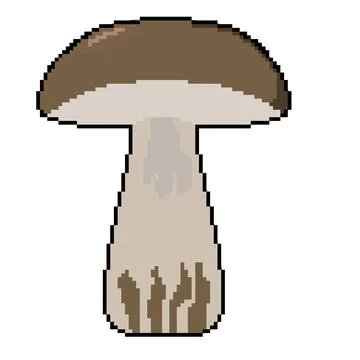 Pixel pp icon vegetable mushroom Stock Illustration