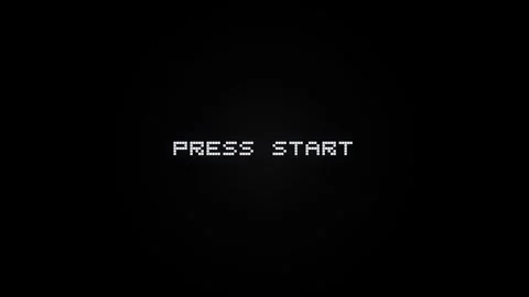 Pixel press star retro gaming animation with 8-bit aesthetic for digital Stock Footage 345872878